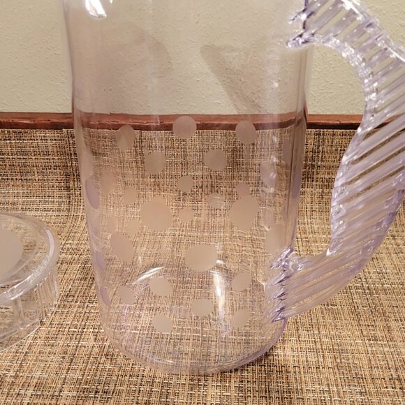 The Pampered Chef Pitcher Quick Stir 2 Quart Polka Dot Pattern Retired 2272 - Picture 3 of 12